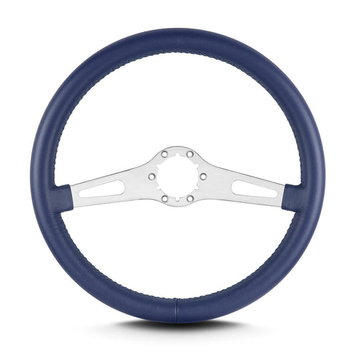 Teardrop Lecarra 65704 2 Spoke 14" Brushed Standard Grip Blue