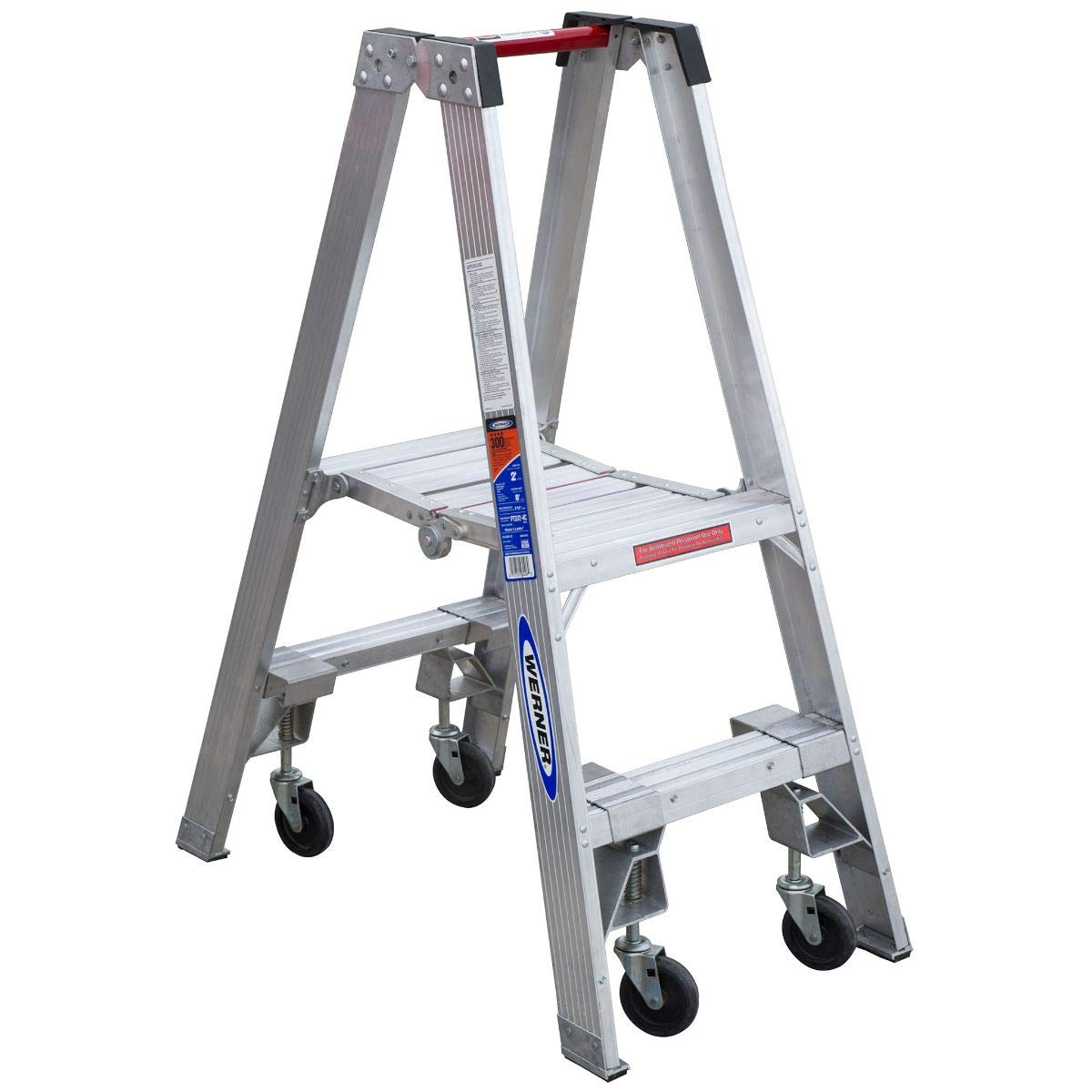 Twin Werner Platform Ladder, Aluminum (PT372-4C)