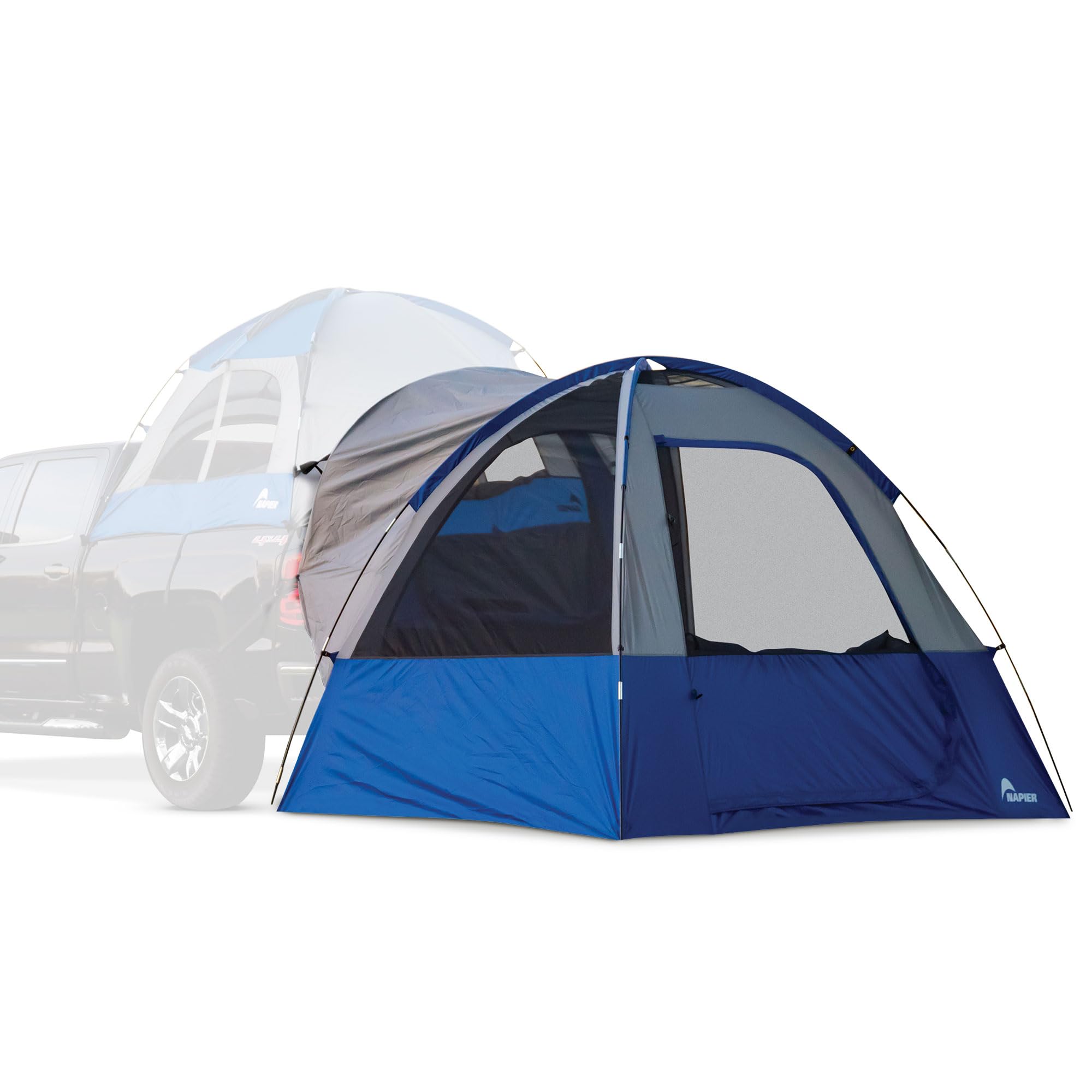 Sportz Link Napier Portable 4 Person Truck Bed Attachment Outdoor Camping Tent with Convenient Carry Bag, Blue (Trunk Tent Not Included)