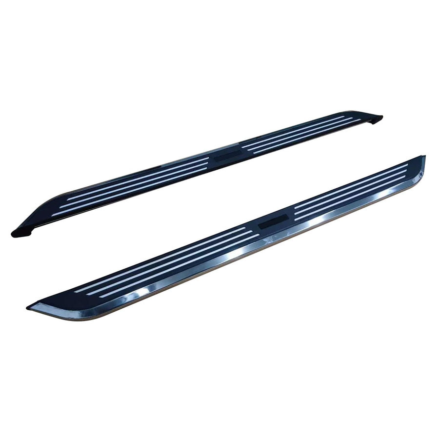 Pinnacle Black Horse Running Boards Black & Silver Compatible with 2022-2024 Hyundai Tucson-PIH670