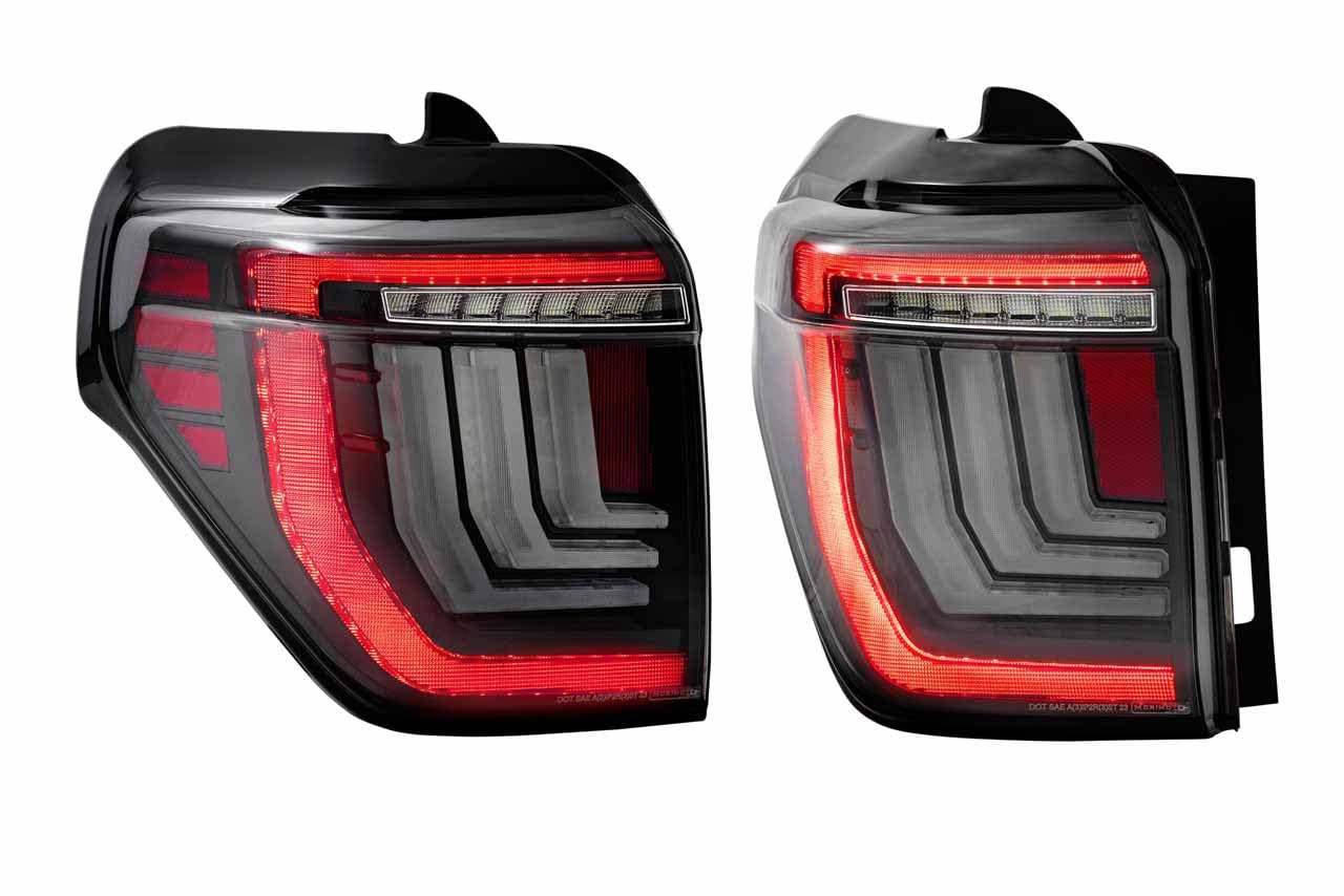 Morimoto XB LED Taillights Toyota Fits 4Runner 10-23, Plug and Play Taillight Assemblies (Smoked)