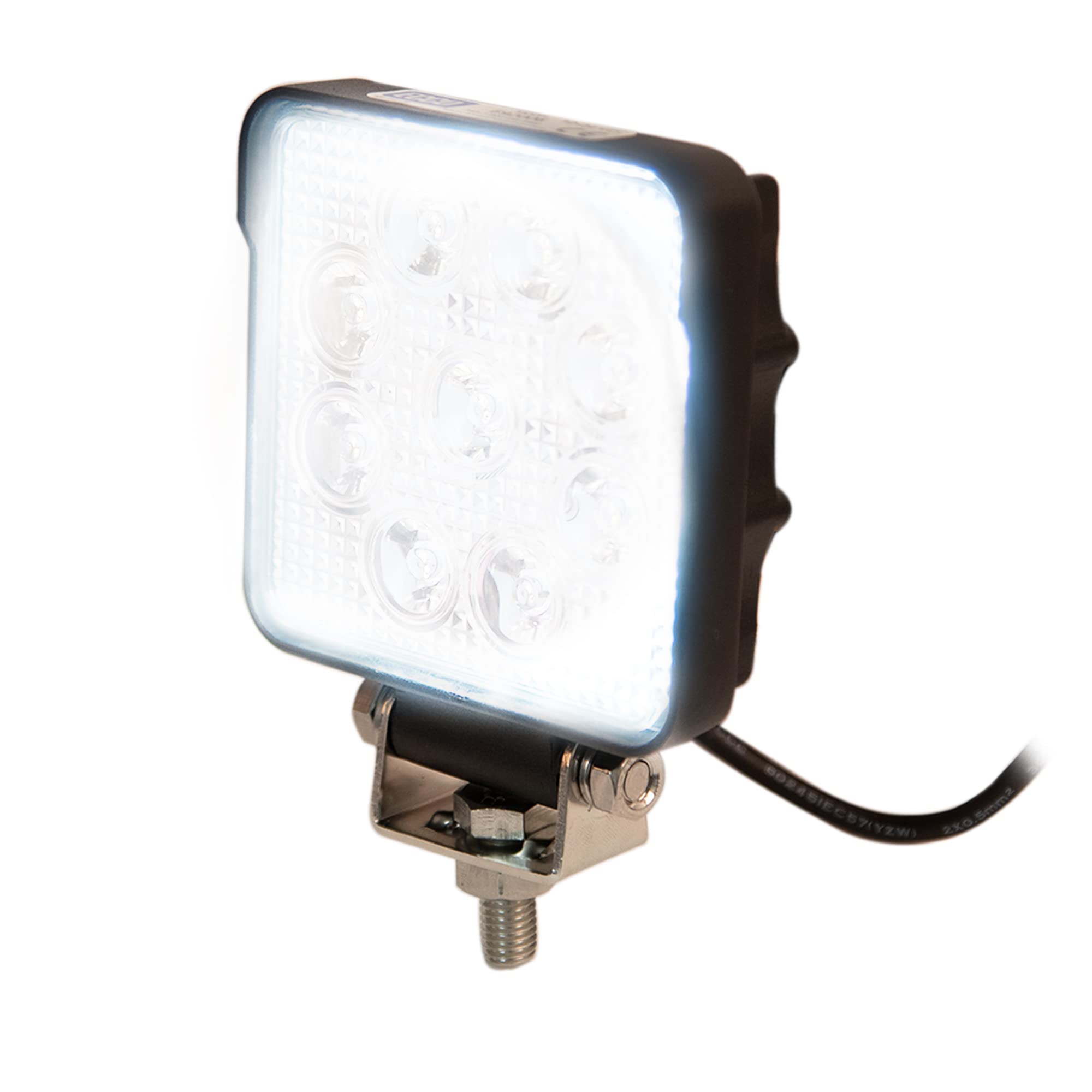 Flood Light ECCO E92006 9 Led, Flood Beam, Square, 1 Bolt Mount, 12 24 Volt