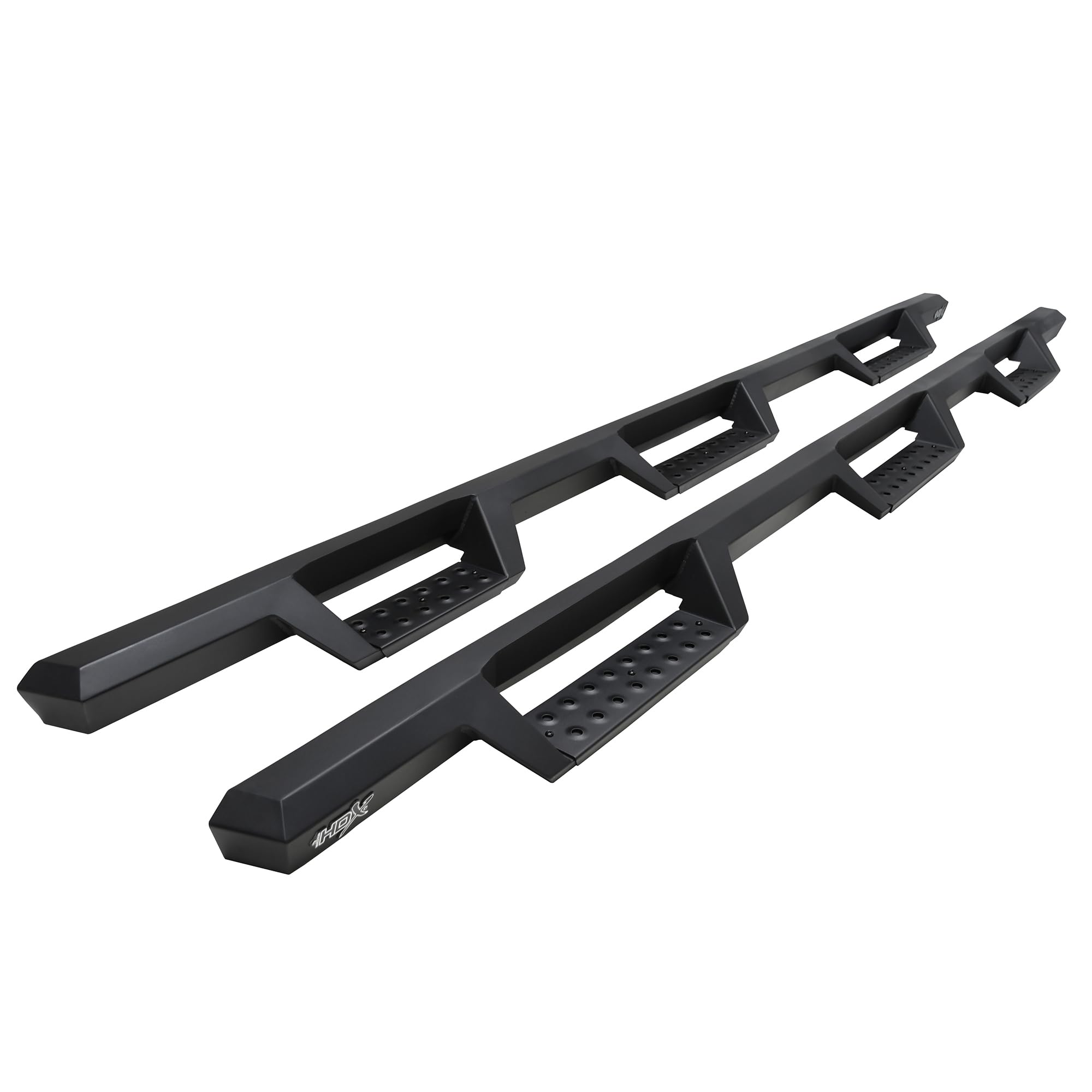 Westin HDX 56-534775 Drop Wheel to Wheel Nerf Bars fits 2020-2025 Silverado Sierra 2500 3500 Crew Cab 8' Bed Textured Black Pair