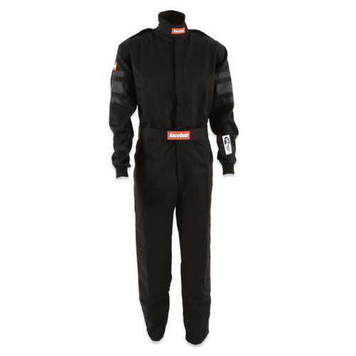 110006RQP RaceQuip® 110 Series 1-Pc Driving Suit - SFI 3.2A/1 - XL - Black