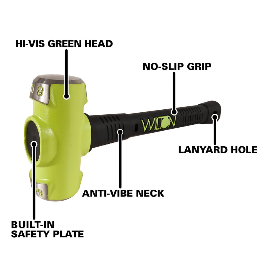 B.A.S.H Wilton 16" Sledge Hammer, 8 Lb Head (20816)