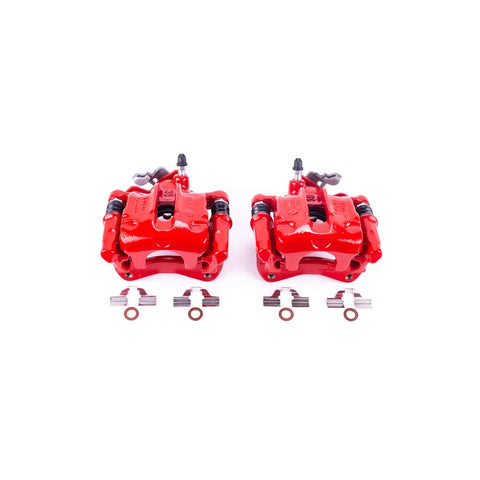 Power Stop S1714 Rear Pair of High-Temp Red Powder Coated Calipers