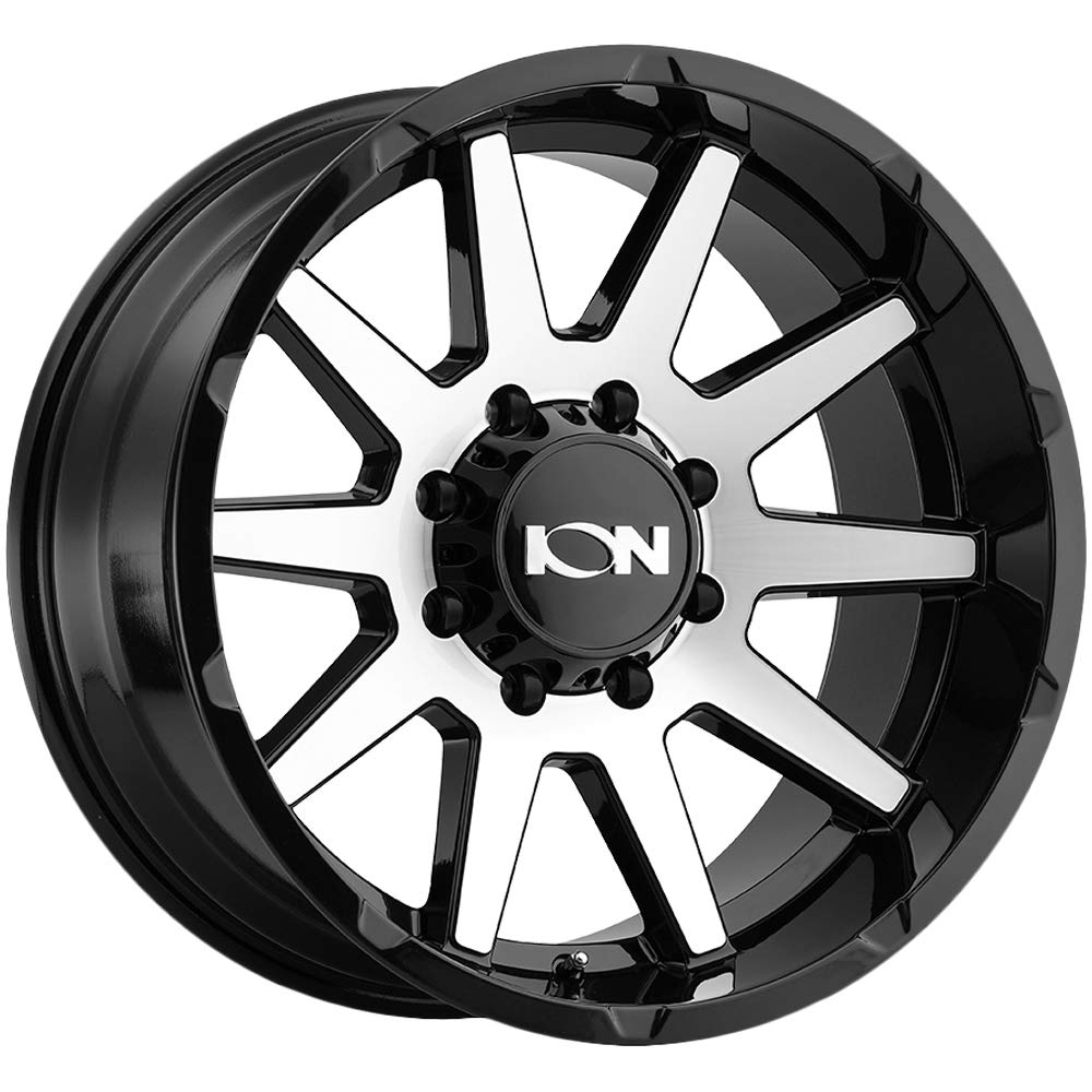 Black/MACHINED Ion Wheels 143 Wheel with Alloy Steel (20 x 9. inches /6 x 87 mm, 0 mm Offset)