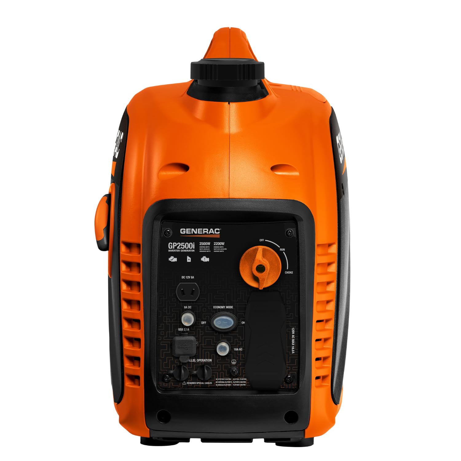 Generac Portable 2,500-Watt Gas Powered Inverter Generator - Lightweight and Compact Design - Produces Clean, Stable Power - Quiet Operation - Great for Home Backup, Camping, and RV Use