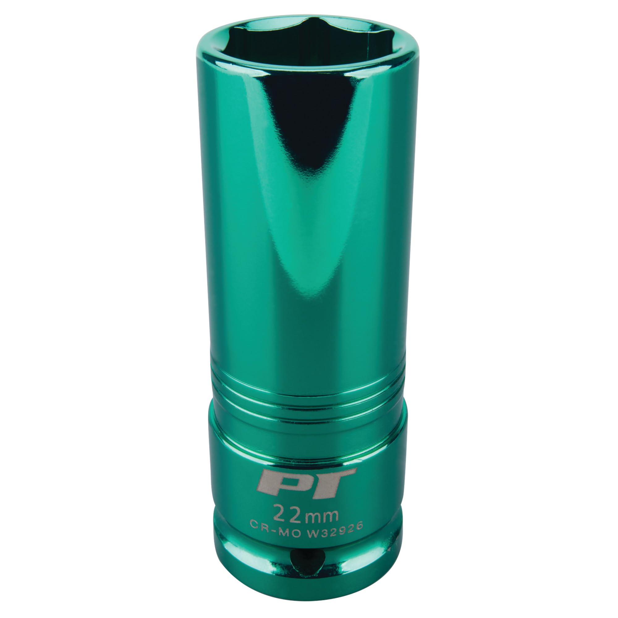W32926 Performance Tool 1/2-Inch Impact Drive 22mm Thin Wall Socket, 1/2-Inch Impact Drive 22mm, Teal