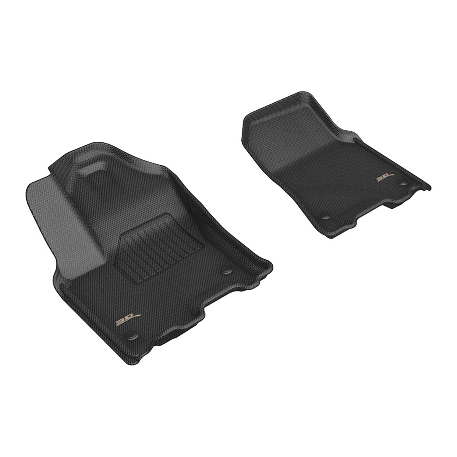 Custom Fit 3D MAXpider Kagu Floor Mat (Black) Compatible with Dodge RAM 1500 Crew Cab 2025-2026 - Front Row