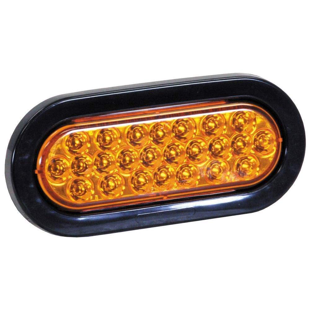 Buyers Products 6" Oval SL65AO Recessed Strobe Light, Amber, 24 LEDs, Warning Light for Trucks and Trailers, Emergency Lights for Vehicles