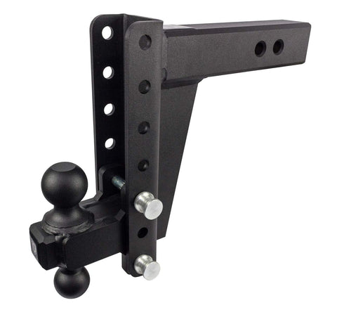 2.5" Adjustable BulletProof Hitches Heavy Duty Trailer Hitch (22,000 lb. Rating) - 8" Drop/Rise Trailer Hitch with 2" & 2-5/16" Dual Ball - Powder Coat, Solid Steel, Corrosion-Resistant