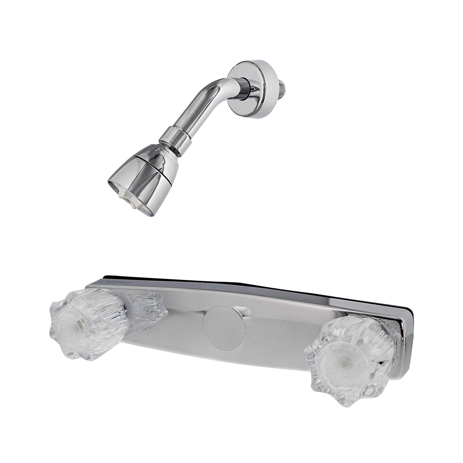 8" Non-Metallic Shower Only Empire Faucets U-YJW59 with Crystal Handles - Chrome