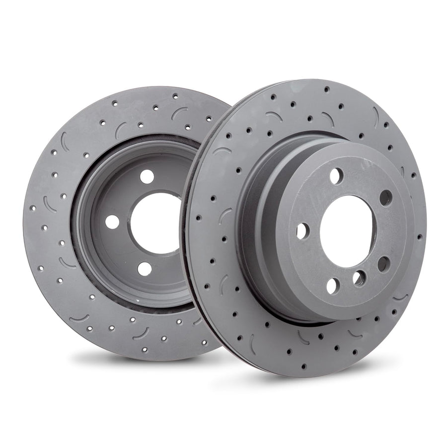 Talon Cross-Drilled and Slotted Vented Rotor, Hawk Performance Brakes, 12.59 in. Diameter, 3.1 in. Height