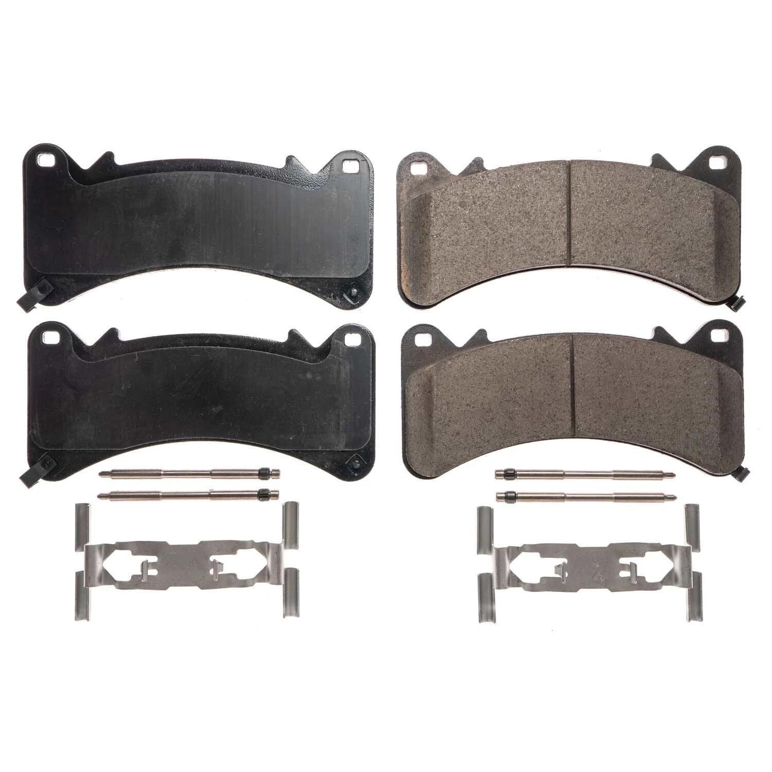 Power Stop Front Brake Kit For Chevrolet Silverado 1500 2018 | Cadillac Escalade 2017-20 |Escalade ESV 2017-18 |Suburban 2018-20 |Tahoe 2018-20 - Ceramic Brake Pads With Installation Hardware, 17-1910