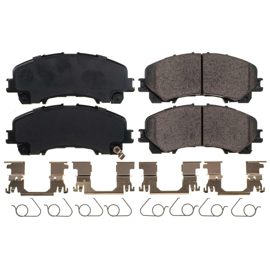 Power Stop Front Brake Kit For Nissan Rogue 2014-19 |Q50 2014-20 |Q60 2017-20 |QX50 2016-17 - Ceramic Brake Pads With Installation Hardware, 17-1736