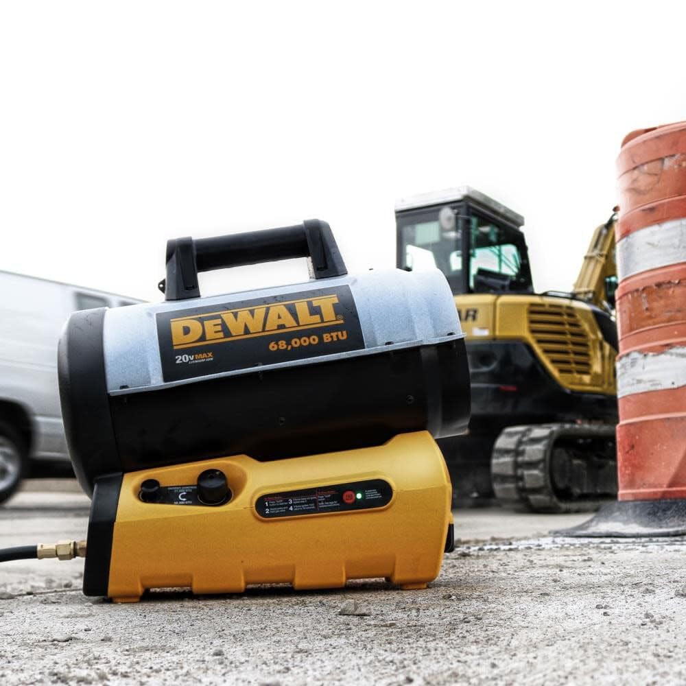 Cordless DEWALT 68,000 BTU Portable Forced Air Propane Heater
