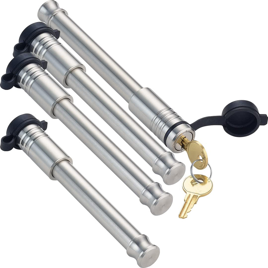 4 Pack Mixed 3.0, Keyed Alike, Hitch Locks for 2" & 2.5" B&W Tow and Stow 10K LB & 18K LB - Includes Lock for 3.0" Receiver
