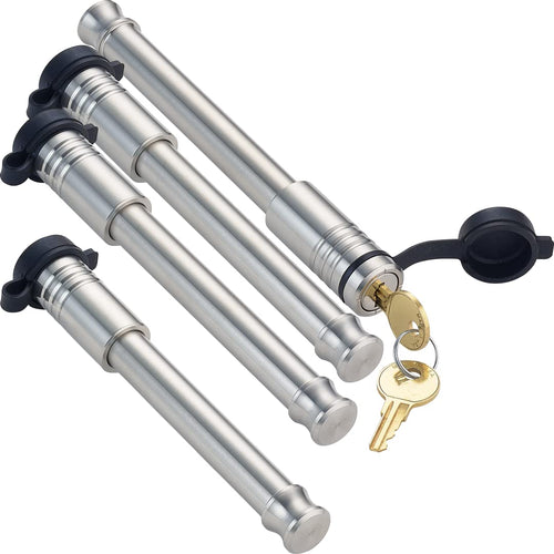 4 Pack Mixed 3.0, Keyed Alike, Hitch Locks for 2" & 2.5" B&W Tow and Stow 10K LB & 18K LB - Includes Lock for 3.0" Receiver
