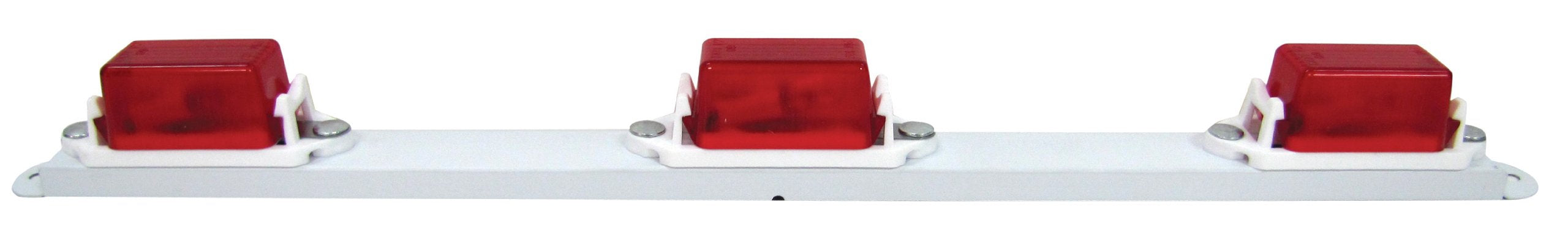 107-3R Peterson Incandescent Mini Id Bar Light White 16.63" x 1.42", Red