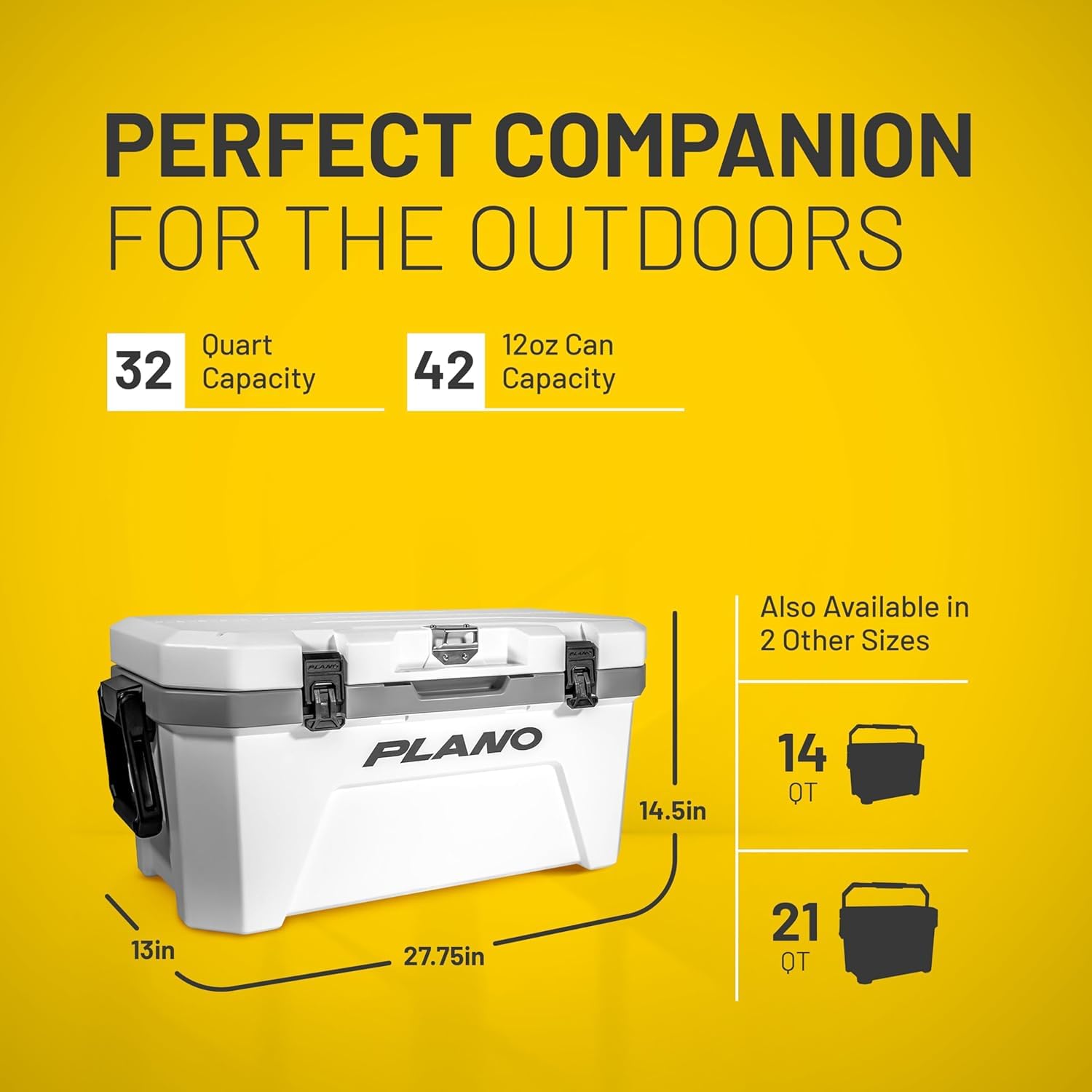 32-Quart Plano Frost Cooler Capacity | Heavy-Duty Insulated Cooler Keeps Ice Up to 5 Days | For Tailgating, Camping and Outdoor Activities