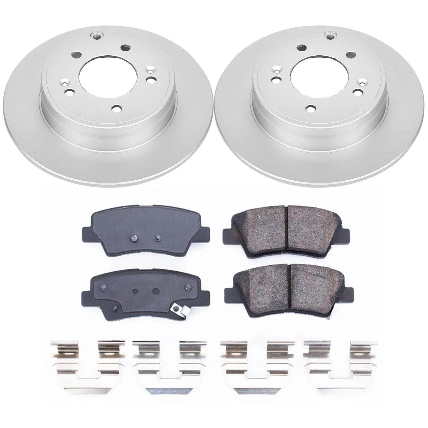 Power Stop CRK5381 Brake Rotor & Coated Ceramic Brake Pads- rear For Hyundai Azera 2012-2017, Hyundai Sonata 2011-2015, Kia Optima 2011-2016 [Model Specific]