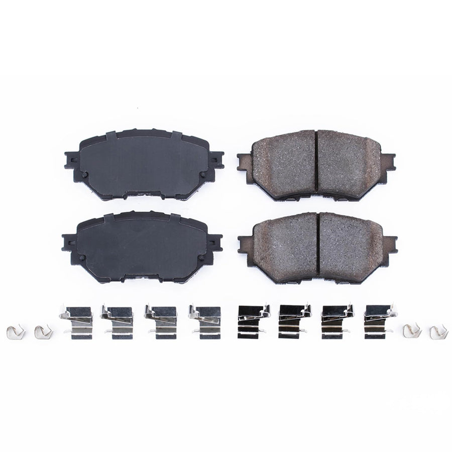 Front Brake Kit Power Stop For Mazda 3 2014-18 | Mazda 3 Sport 2014-18 - Ceramic Brake Pads With Installation Hardware, 17-1759