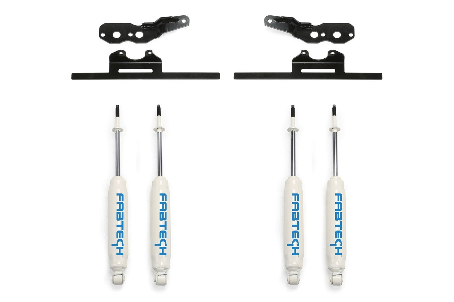 Fabtech Dual Shock System FTS21241 For 6 in. RTS System Incl. Performance Shocks Black