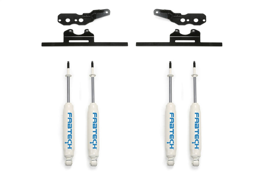 Fabtech Dual Shock System FTS21241 For 6 in. RTS System Incl. Performance Shocks Black