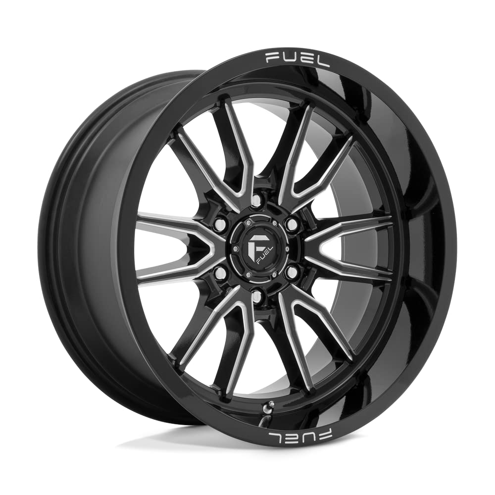 D761 CLASH FUEL OFF-ROAD 17X9, 6X120, 5.04, 1mm GLOSS BLACK MILLED - D76117909450