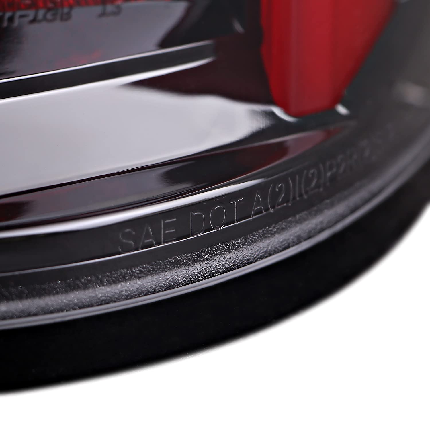 Pearl Black SPEC-D TUNING LED Tail Lights w/Red LED Light Bars Compatible with 2007-2013 Chevy Silverado 1500/2500HD/3500HD, Left + Right Pair Assembly