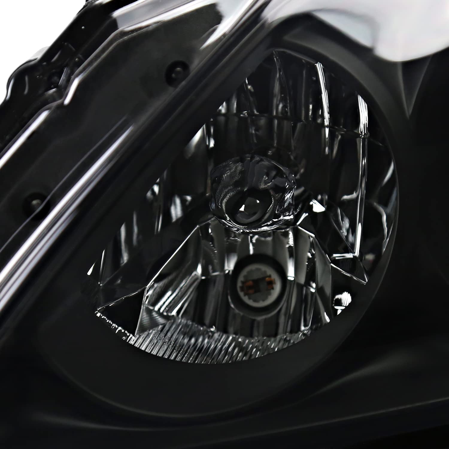 Black Smoke SPEC-D TUNING Projector Headlights w/Integrated Fog Lights Compatible with 2008-2015 Infiniti G37, Q60 2DR Coupe, Left + Right Pair Headlamp Assembly