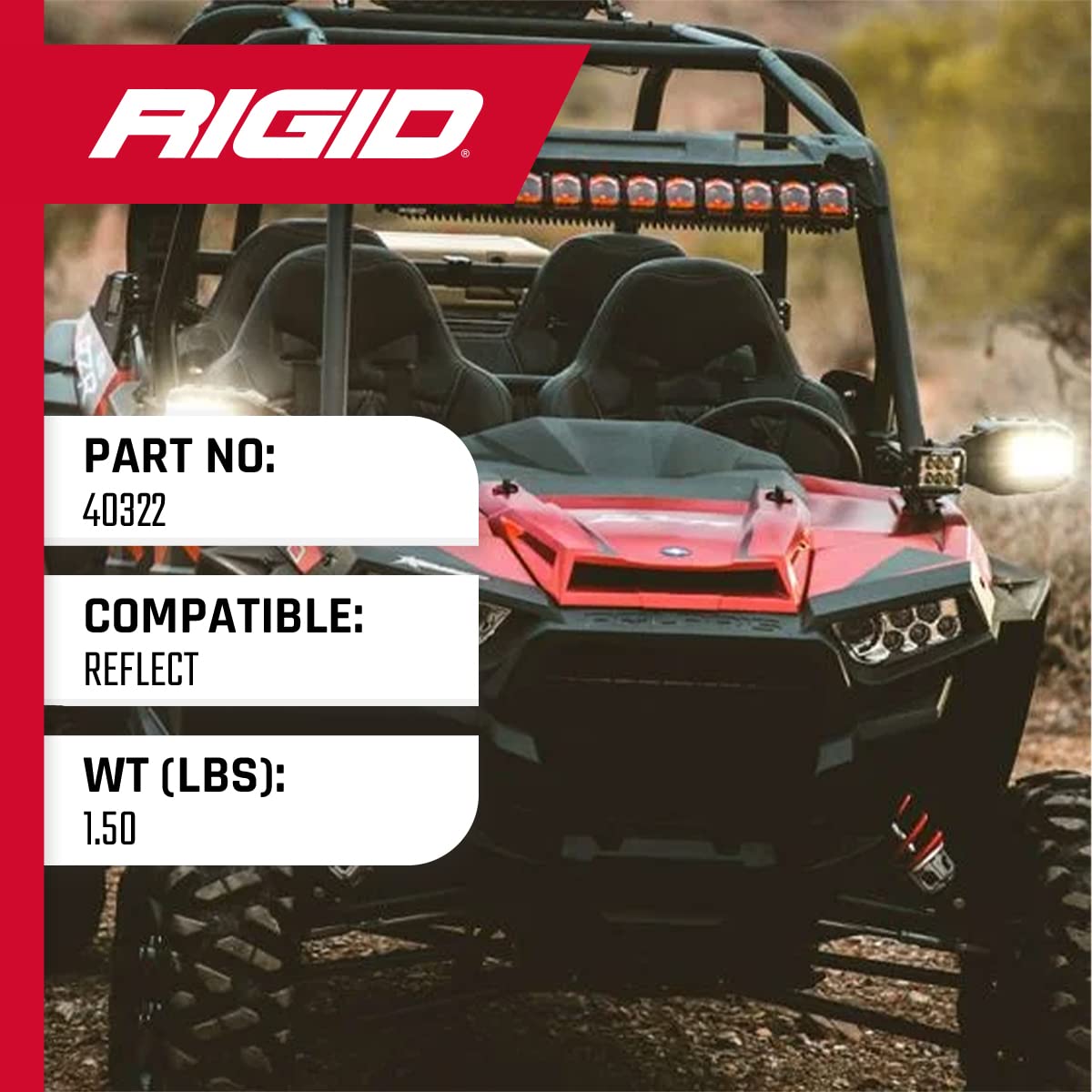 Polaris Rzr Turbo A-Pillar Mount RIGID INDUSTRIES: Automotive Light Kit