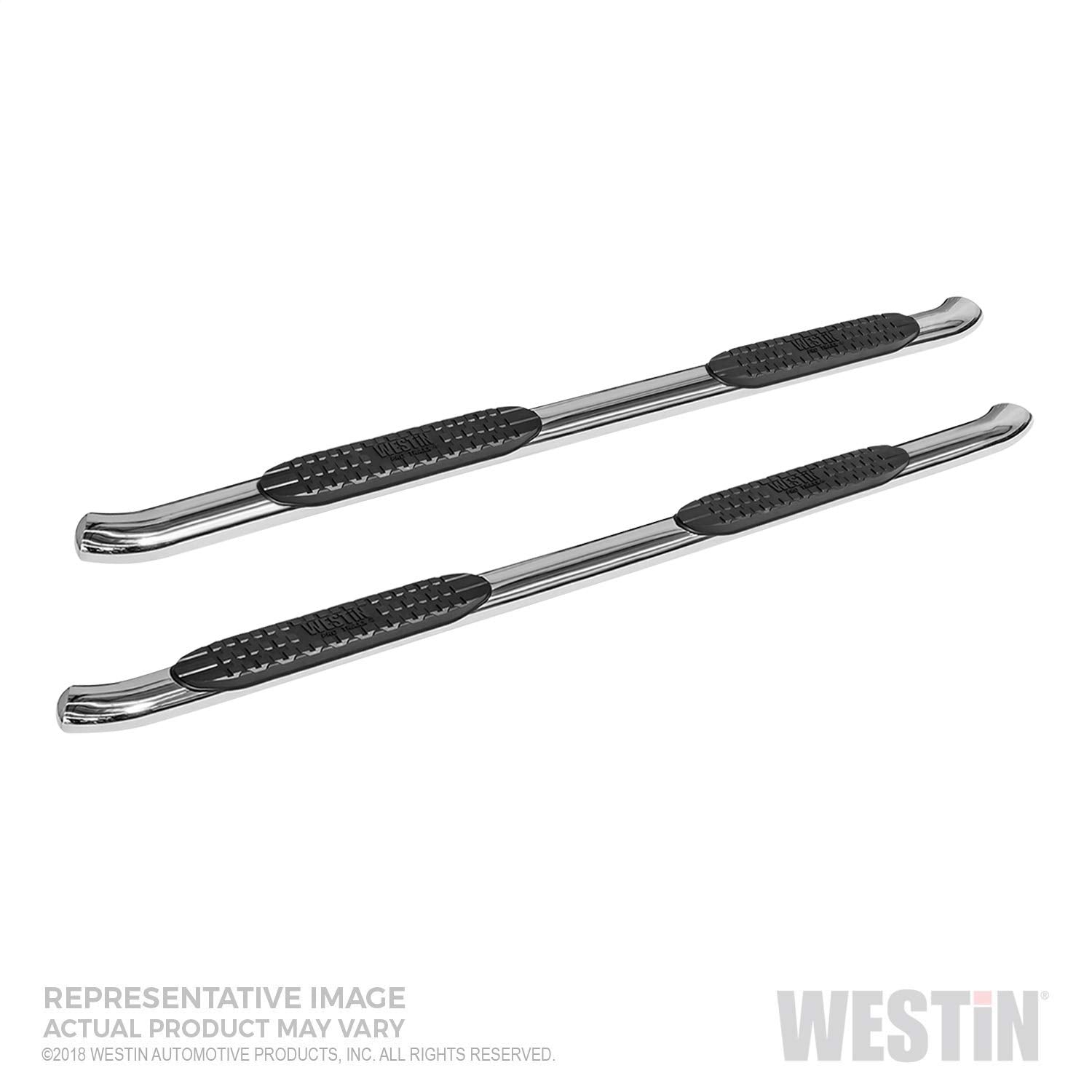 PRO TRAXX 4 Westin Oval Nerf Bars fits 2019-2025 Silverado Sierra 1500 2020-2025 Silverado Sierra 2500 3500 Crew Cab (Exc 2019 Silverado LD/Sierra 1500 Limited) Polished Pair