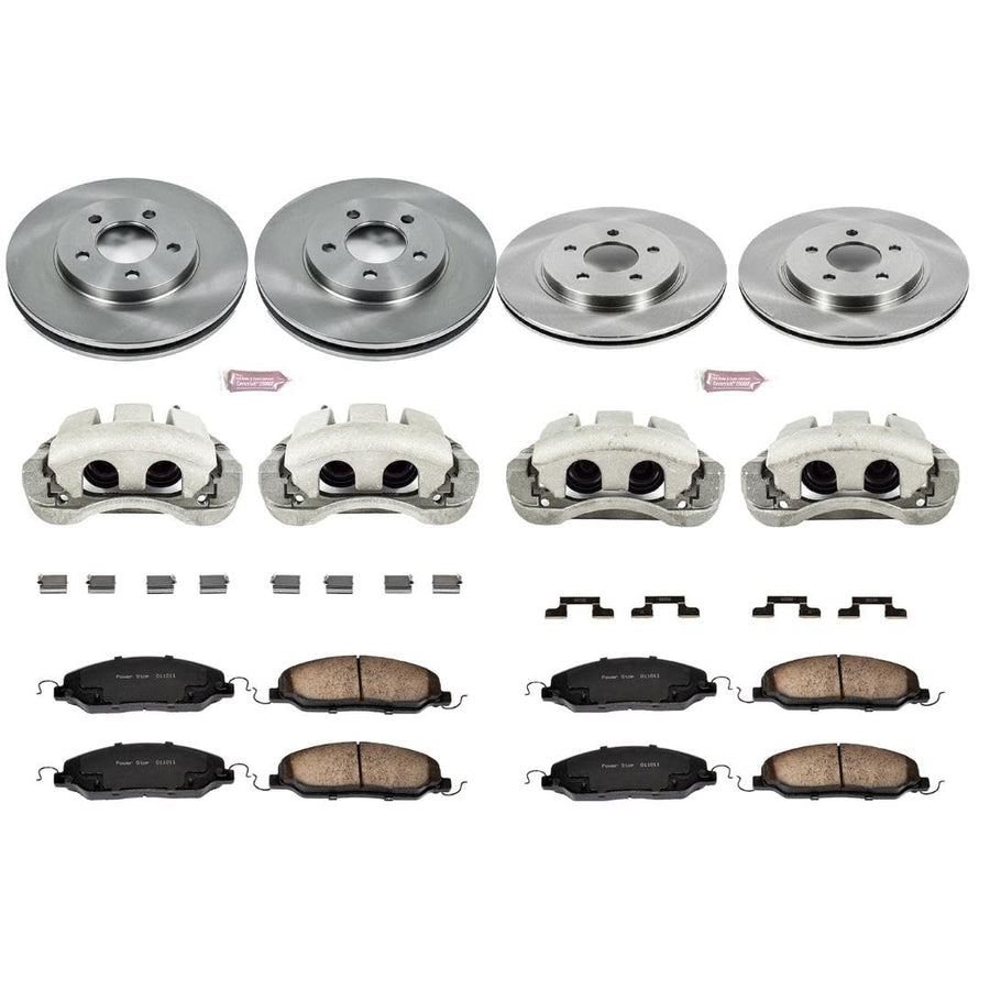 Power Stop KCOE1383 1-Click Autospecialty OE Replacement Brake Kit with Calipers For Ford Mustang 2005-2010 [Model Specific]