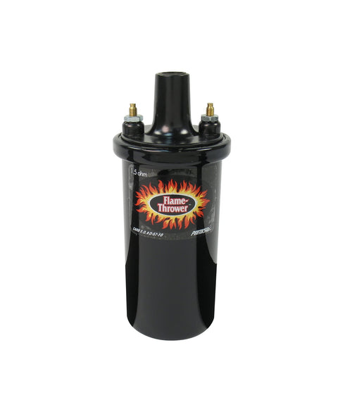 Flame-Thrower Ignition Coil, Pertronix 40,000 Volt 1.5 Ohm, 12 Volt, Black