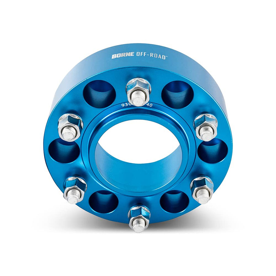 Borne Mishimoto Off-Road Wheel Spacers, 6X139.7, 1.40 Inch Thick Compatible with Ford Bronco/Ranger, Blue