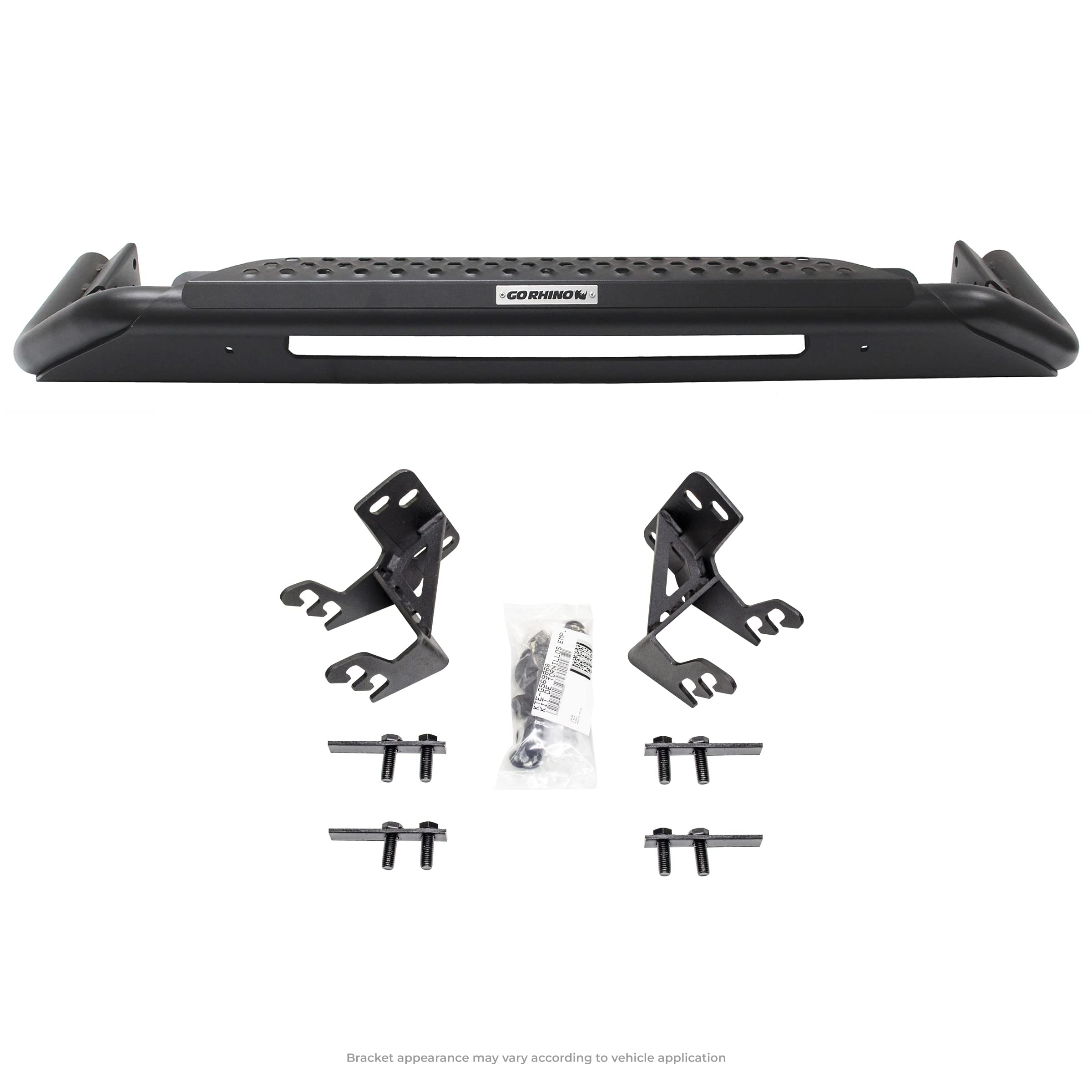 Go Rhino Bull Bar RC3 Skid Plate w/ Center Steel Step, Hole for 20" Single Row LED Light Bar, & Mounting Brackets | 562970T | Fits 2019 - 2021 Chevrolet Silverado 1500; 2022 LTD (See description)