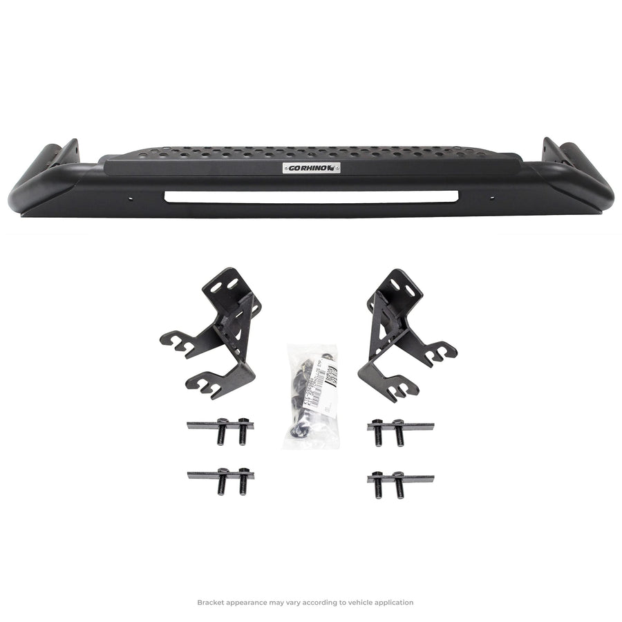 Go Rhino Bull Bar RC3 Skid Plate w/ Center Steel Step, Hole for 20" Single Row LED Light Bar, & Mounting Brackets | 562970T | Fits 2019 - 2021 Chevrolet Silverado 1500; 2022 LTD (See description)