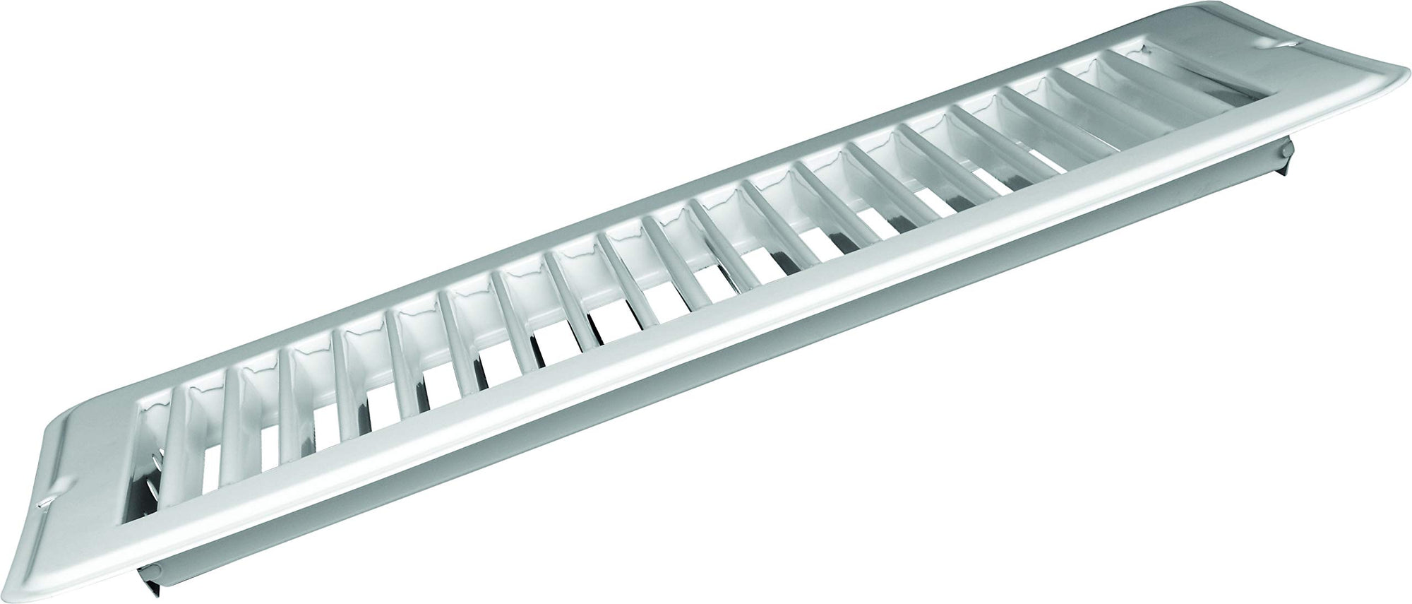 H875 RV Designer Metal Floor Register, Undampered, 10 inch x 4 inch, White, Interior Hardware
