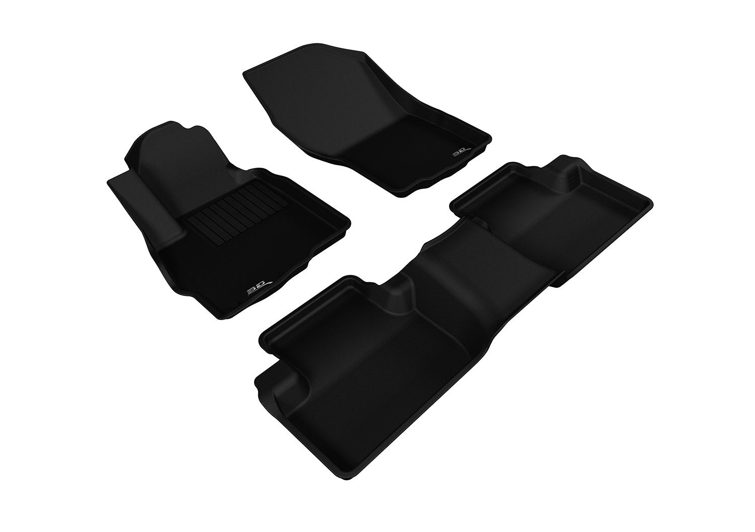 3D MAXpider Kagu Custom Fit Floor Mat (Black) Compatible with Mitsubishi Outlander Sport 2011-2026 - Full Set