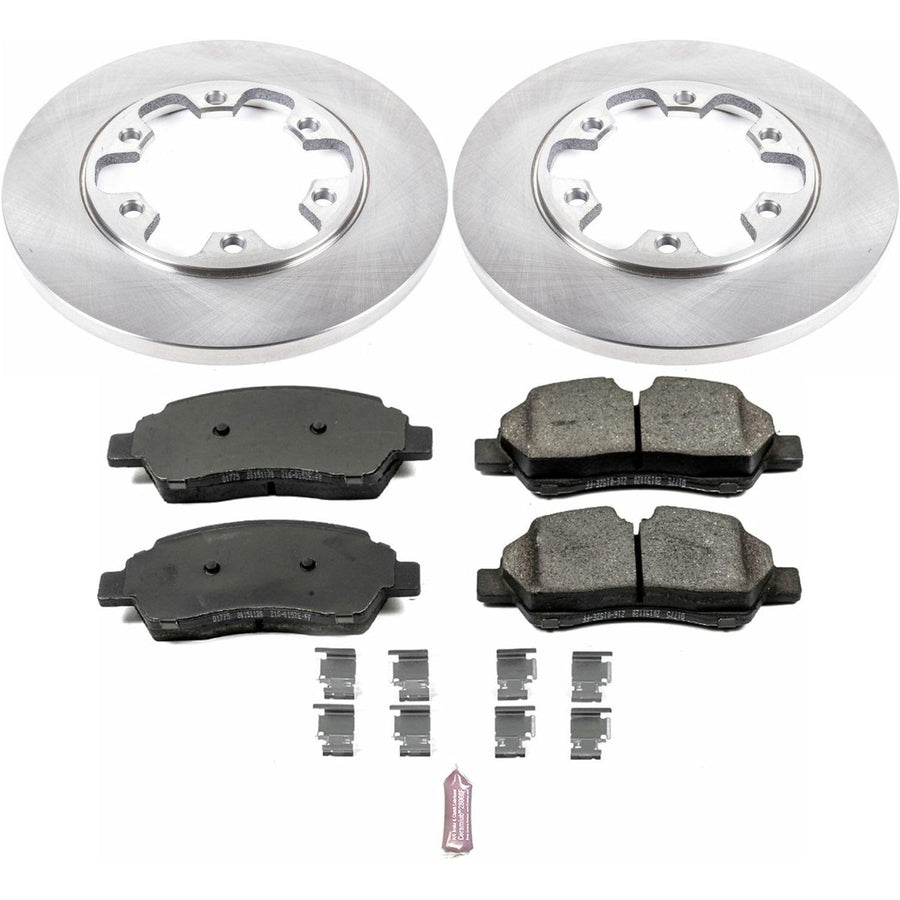 Power Stop Autospecialty KOE7149 Rear Replacement Brake Kit-OE Brake Rotors & Ceramic Brake Pads For Ford Transit-350 HD 2015-2019 [Model Specific]