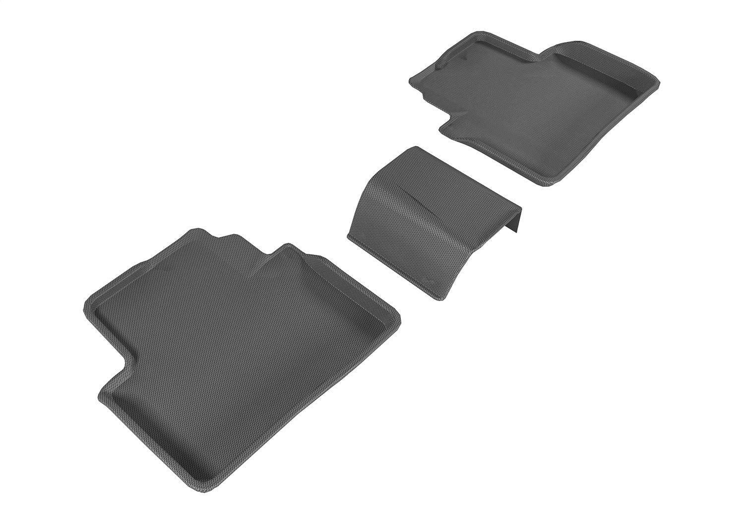 Kagu Floor Mat 3D MAXpider Custom Fit (Black) Compatible with Honda Civic 2016-2021 - Second Row
