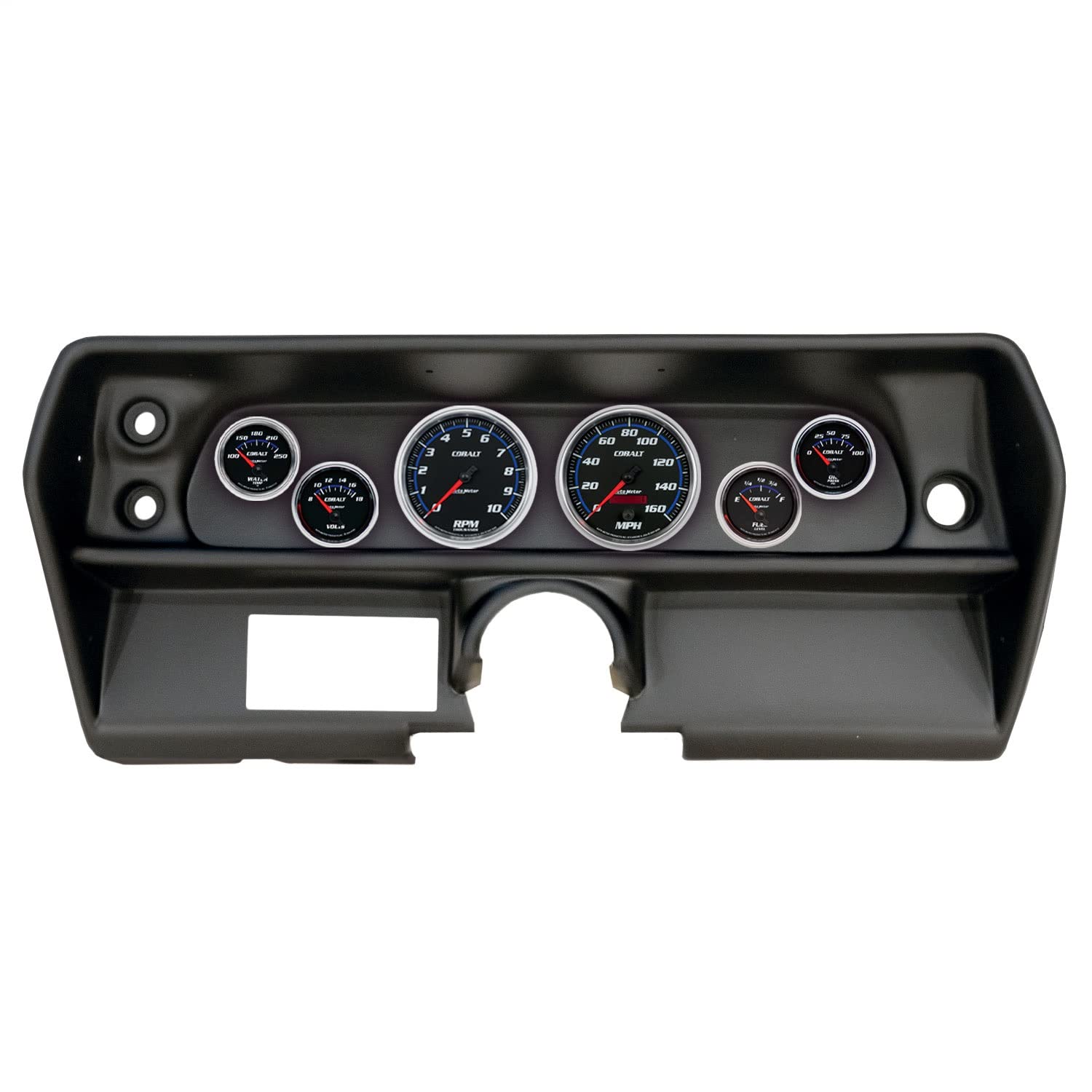AutoMeter Dash Kit Direct Fit, (3 3/8" X2, 2 1/16" X4), Chevy Nova 68, Cobalt (2905-05)