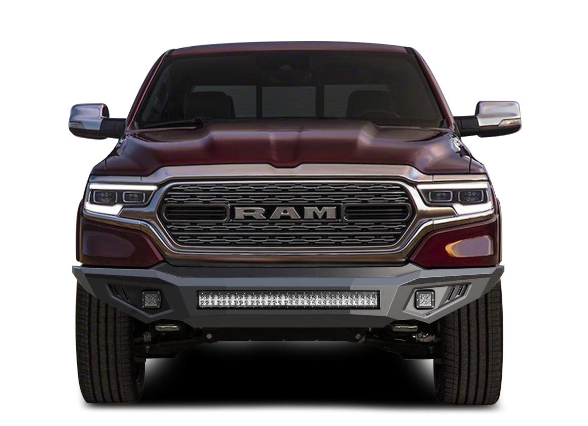 Armour II Heavy Duty Black Horse Front Bumper Matte Black Compatible with 2015-2018 Ram 1500-AFB-RA16