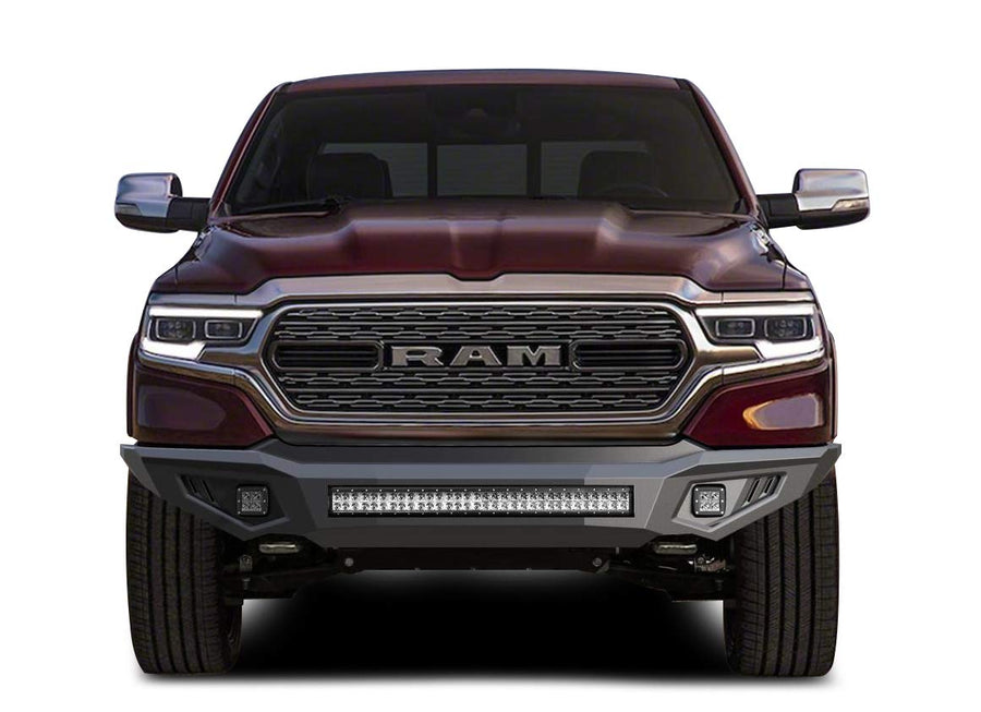 Armour II Heavy Duty Black Horse Front Bumper Matte Black Compatible with 2015-2018 Ram 1500-AFB-RA16