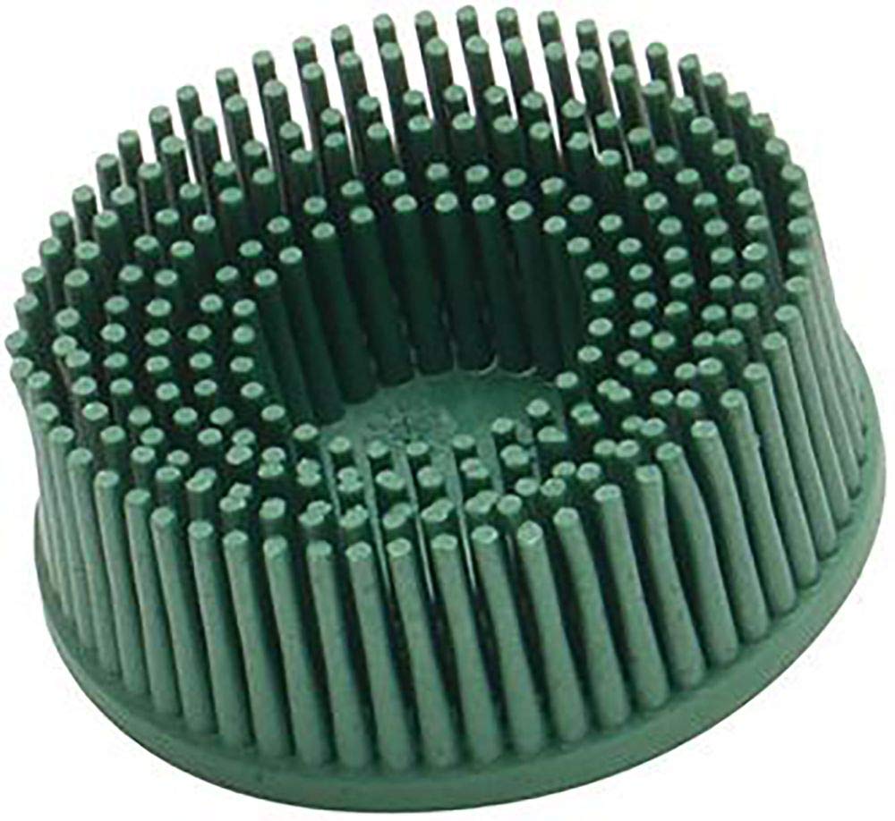 3M 07524 Coarse Roloc 2" x 5/8 Tapered Bristle Disc (Pack of 10), Green