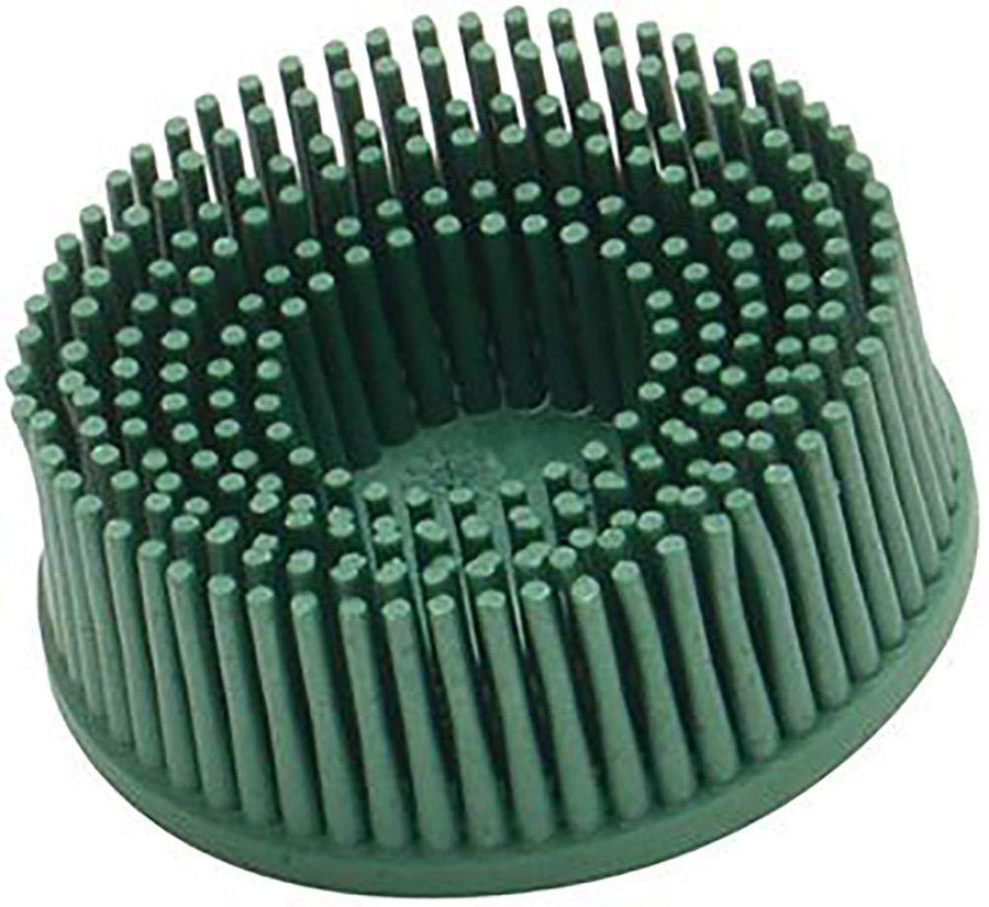 3M 07524 Coarse Roloc 2" x 5/8 Tapered Bristle Disc (Pack of 10), Green