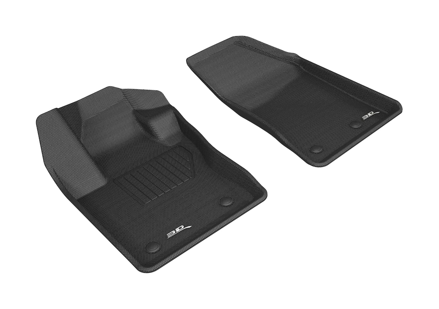 3D MAXpider Kagu Custom Fit Floor Mat (Black) Compatible with Jeep Compass 2017-2026 - Front Row