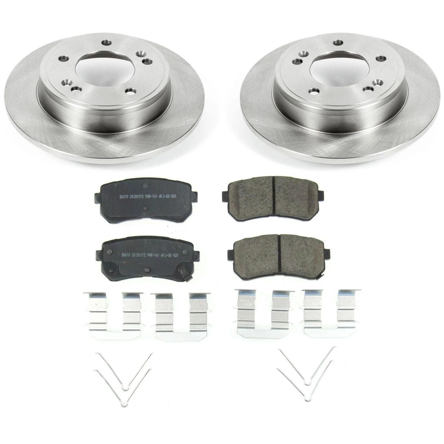 Power Stop KOE8277 Rear Replacement Brake Kit-OE Brake Rotors & Ceramic Brake Pads For Hyundai Kona 2018-2022 [Model Specific]